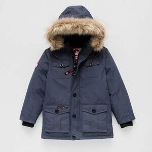 Canada Navy Blue Parka with Fur Hood size 5/6 Boys